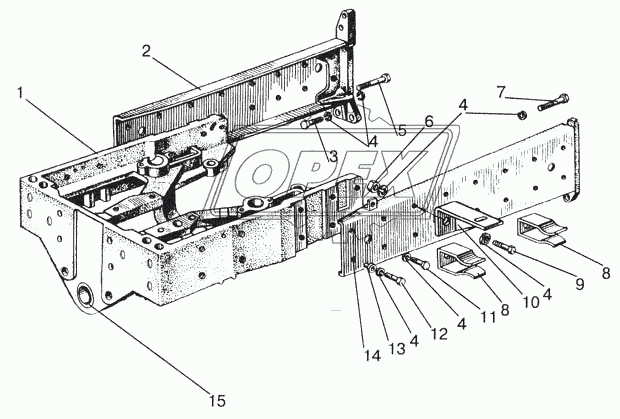 70-2801120-А1-01 Брус МТЗ-80,82 полурамы передний 610х500х235; без втулки (Экспорт) ВЗТЗЧ